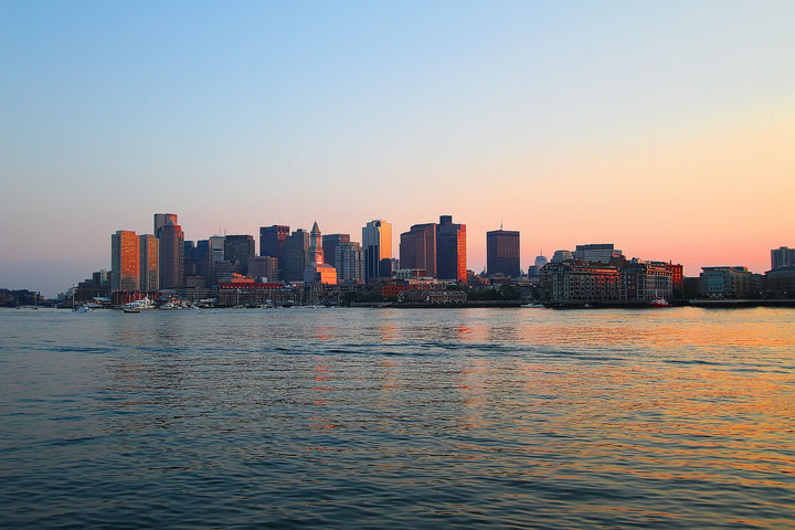 Best View of Boston Skyline at Night