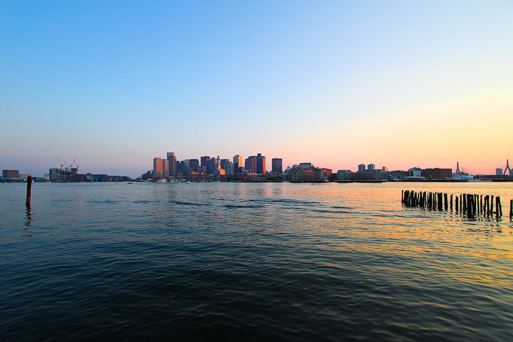 Best View of Boston Skyline at Night