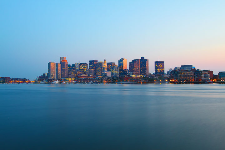 Best View of Boston Skyline at Night