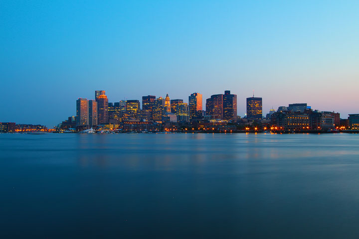 Best View of Boston Skyline at Night