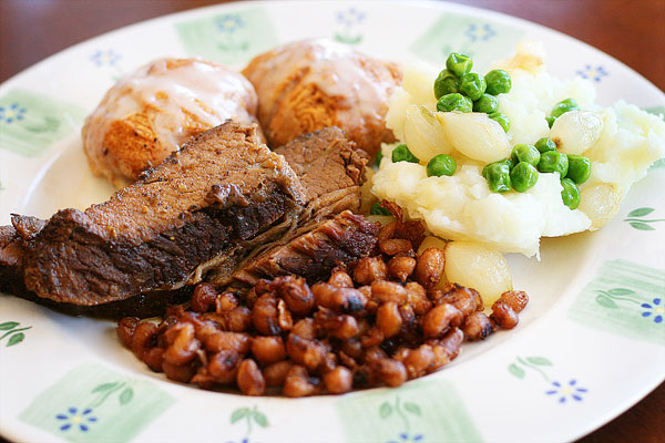 Image of an Easter Brisket Dinner Plate