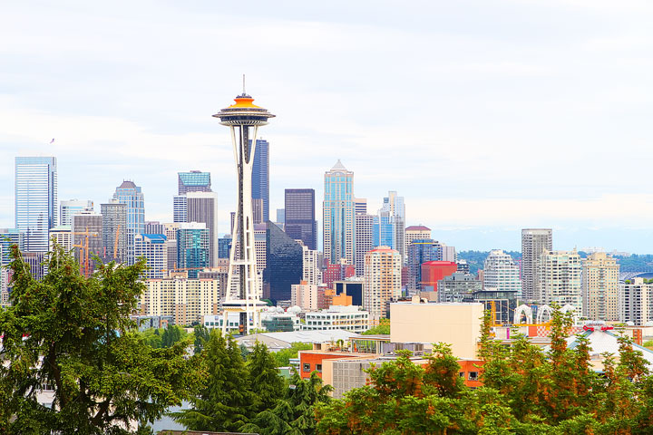 Best View of Seattle Space Needle and Skyline