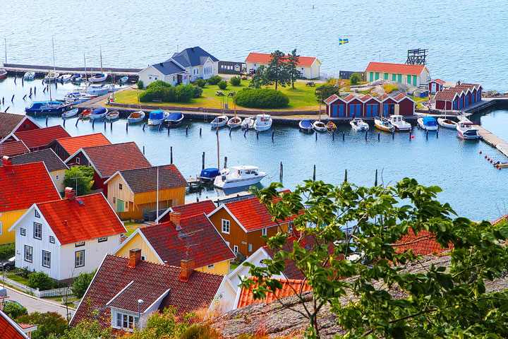 Fjallbacka, a colorful fishing Village along the west coast of Sweden