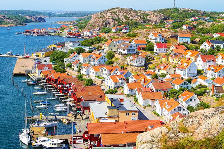 Fjallbacka, a colorful fishing Village along the west coast of Sweden