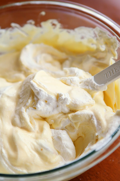 Banana Pudding Ice Cream with Peanut Butter and Chocolate Fudge Swirls