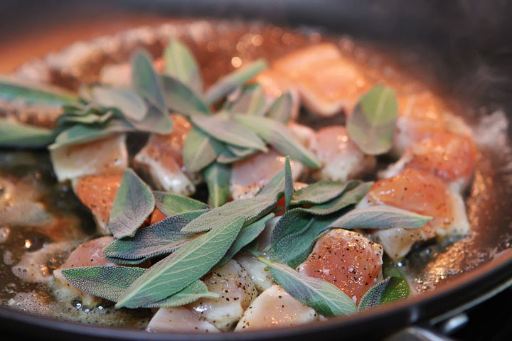 5 Minute Brown Butter Chicken and Crispy Sage