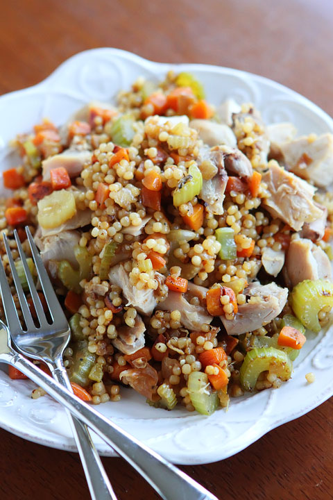 Easy Couscous & Chicken Recipe {One Skillet!} - FeelGoodFoodie