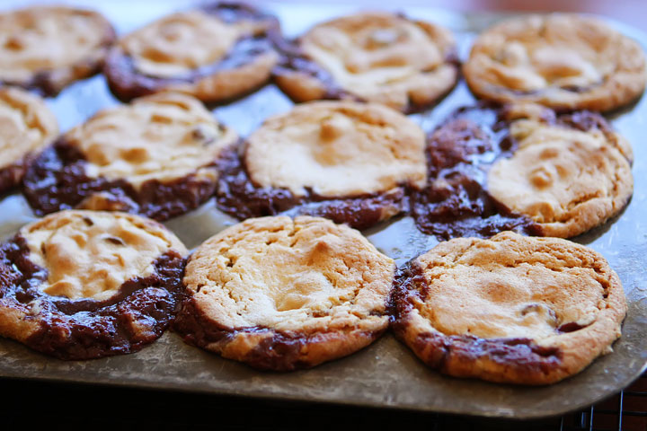 Ganache Stuffed Banana Pudding Cookie Muffins