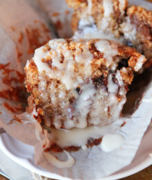 Image of a Chocolate Chip Banana Bread Eggnog Muffin