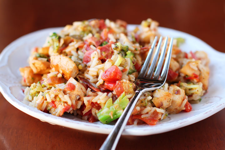 Cheesy Chicken and Rice Recipe with Broccoli and Bacon