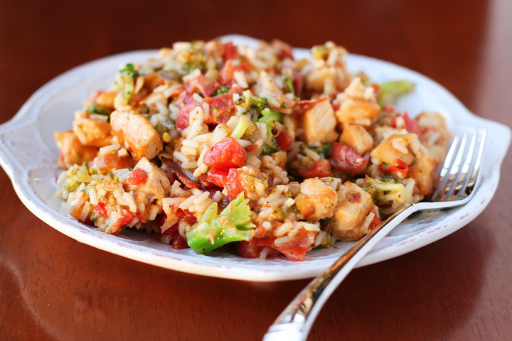 Cheesy Chicken and Rice Recipe with Broccoli and Bacon