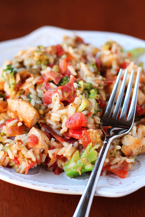 Cheesy Chicken and Rice Recipe with Broccoli and Bacon