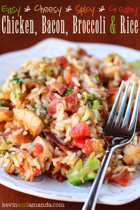 Cheesy Chicken Bacon Broccoli and Rice. It's like cheesy broccoli soup, but better!