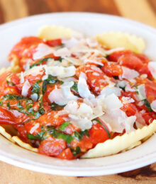 Image of Cheese Ravioli with Homemade Tomato Sauce