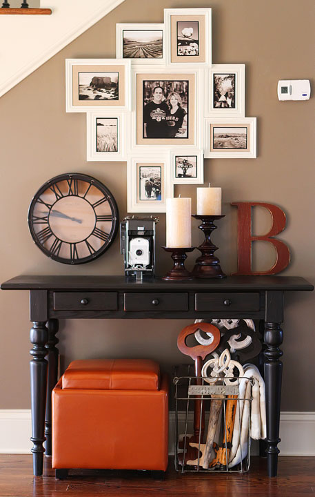 Turn that blank wall under the stairs into a photo gallery wall!