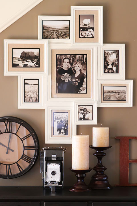 Turn that blank wall under the stairs into a photo gallery wall!