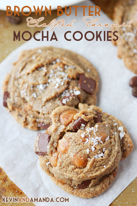 Salted Caramel Mocha Brown Butter Chocolate Chip Cookies Recipe