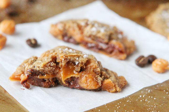 Salted Caramel Mocha Brown Butter Chocolate Chip Cookies Recipe