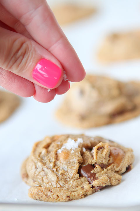 Salted Caramel Mocha Brown Butter Chocolate Chip Cookies Recipe
