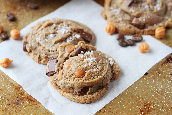 Salted Caramel Mocha Brown Butter Chocolate Chip Cookies Recipe