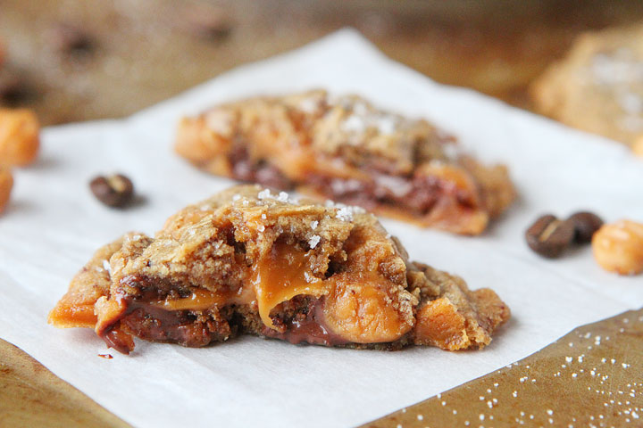 Salted Caramel Mocha Brown Butter Chocolate Chip Cookies Recipe