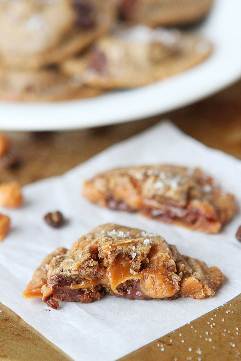 Salted Caramel Mocha Brown Butter Chocolate Chip Cookies Recipe