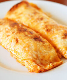 Image of Cheesy Chicken Enchilada Style Burritos