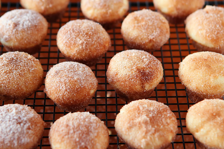 Brown Butter Cinnamon Sugar Doughnut Muffins with Brown Butter Buttercream Frosting