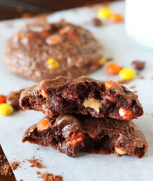 Image of Soft Peanut Butter Double Fudge Brownie Cookies