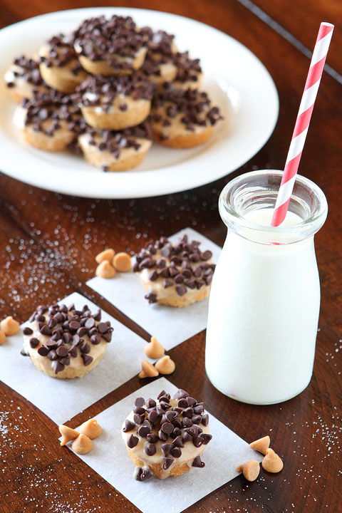 Chocolate Peanut Butter Banana Bread Mini Doughnuts