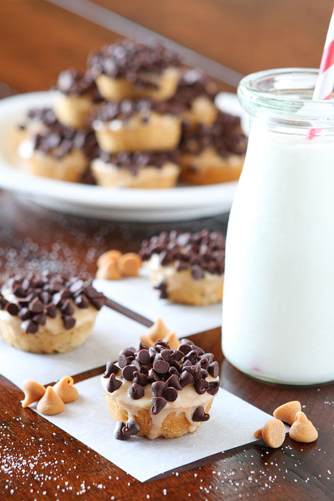 Chocolate Peanut Butter Banana Bread Mini Doughnuts