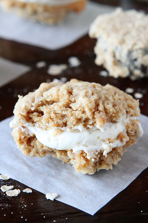 Homemade Oatmeal Buttercream Pies. These are so soft and chewy on the inside and buttery crisp on the outside. Perfect little sandwich cookies!