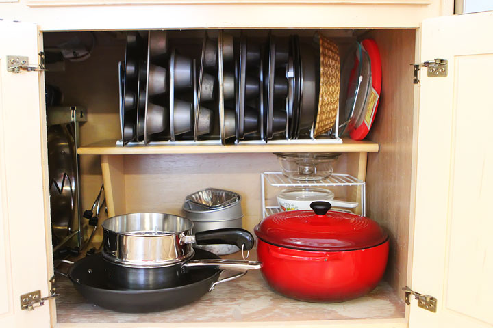 Kitchen Storage Cabinets The Best, Pot Rack Inside Cabinet