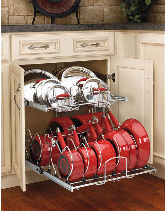 pot/pan storage  Kitchen cabinet storage, Diy kitchen storage, Kitchen  cabinet design