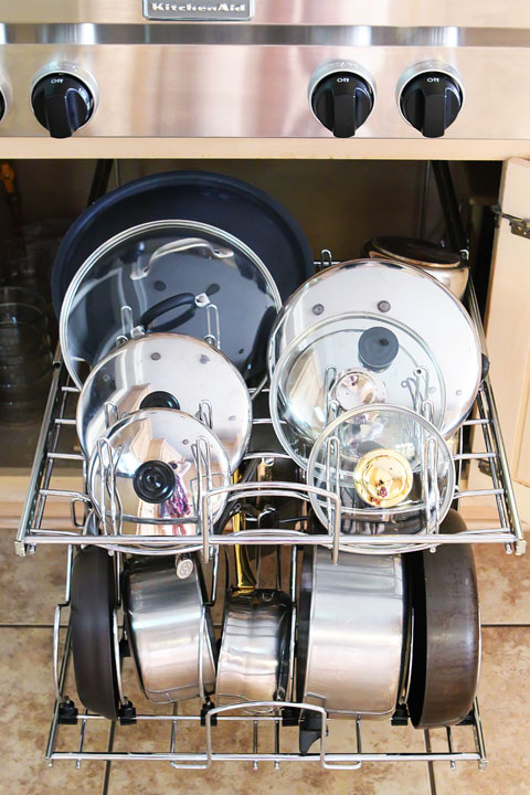 Kitchen Storage Cabinets — The Best Pot Rack and Cabinet Organizers!