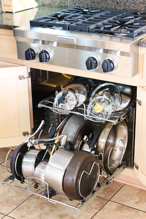 pot/pan storage  Kitchen cabinet storage, Diy kitchen storage, Kitchen  cabinet design