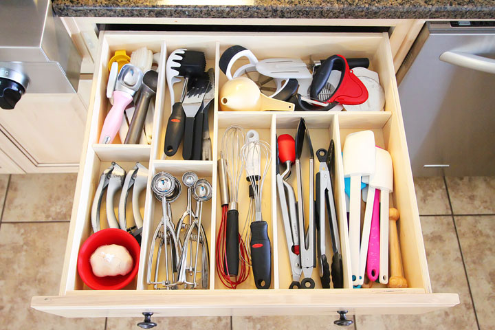 DIY Utensil Pull Out Kitchen Organizer