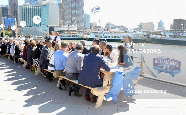 Hellmann's 100th Birthday Party in NYC with Katie Holmes, Andy Cohen, Mario Batali, and Aaron Sanchez