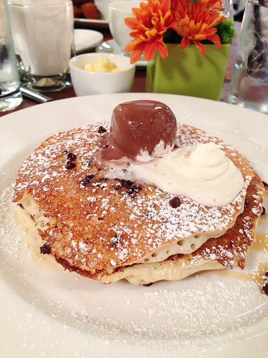 Chocolate Chip Gelato Pancakes at Lavo NYC