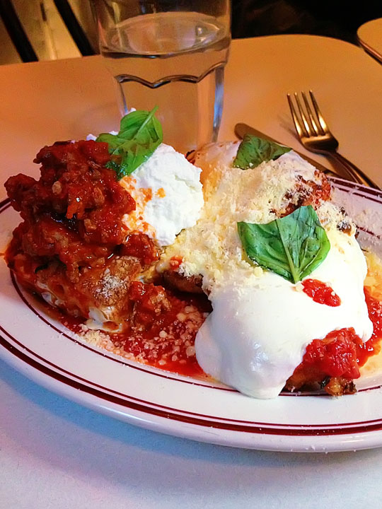 Chicken Parm at Parm in NYC. Put this on your MUST EAT HERE list for NYC!! :)