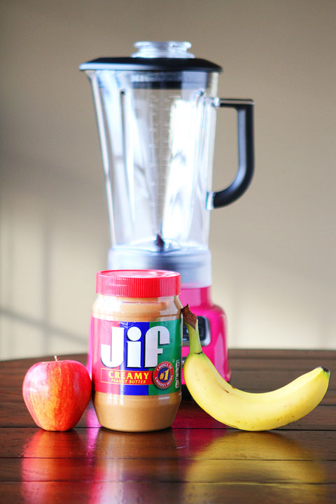 Apple Banana Smoothie with Peanut Butter ~ The BEST Smoothie Recipes!