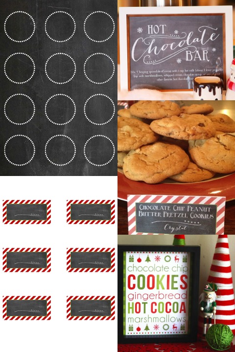 Hot Chocolate Bar and Cookie Swap Party Free Printables
