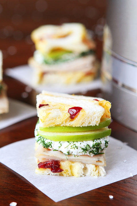 Cranberry Orange Bread Tea Sandwiches