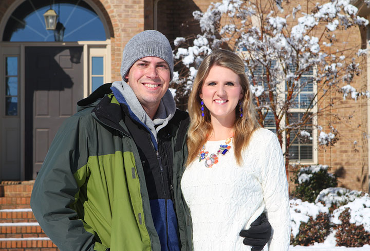 Kevin and Amanda Valentine's Day Snow Day