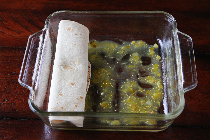 Dinner in 30 minutes: 4-Ingredient Salsa Verde Chicken Enchiladas