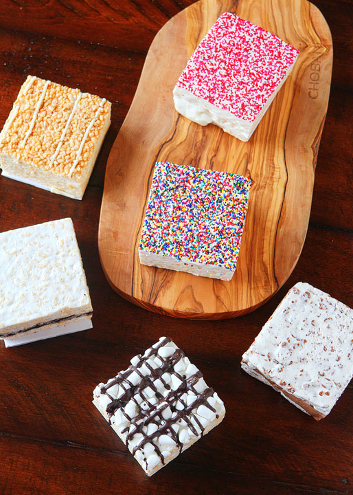 These are seriously the SOFTEST Rice Krispy Treats I have ever had!! They're like a cake!! Seriously so good and you can order them online!! Perfect for gifts!