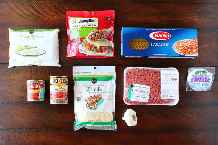 Ingredients for Easy Lasagna Recipe - How To Make Homemade Lasagna In Less Than 30 Minutes