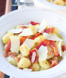 Image of Creamy Pesto Gnocchi with Bacon & Parmesan