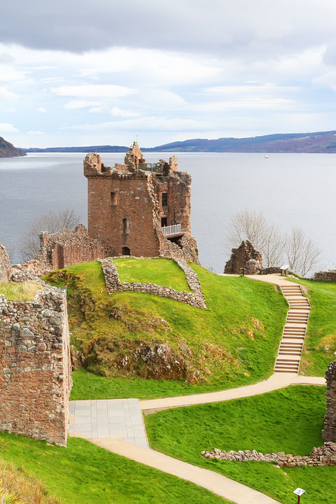 Urquhart Castle at Loch Ness, Inverness, Scotland. Tips for Traveling to Scotland -- What to Do, See, & Eat. www.kevinandamanda.com