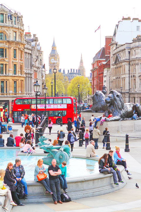 Trafalgar Square, London. Tips for Planning a London Vacation. www.kevinandamanda.com. #travel #london #england